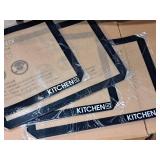 Lot of (4) Kitchen HQ Silicone Baking Mats 11-1/2"x16-1/2" (Black Edge) (in original packaging)