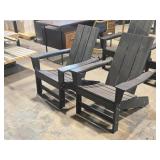 Lot of (2) Poly Adirondack Patio Chairs