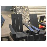 Lot of (2) Poly Adirondack Patio Chairs