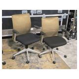 Lot of (2) Rolling Office Arm Chair