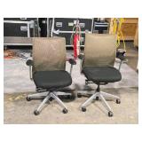Lot of (2) Rolling Office Arm Chair