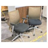 Lot of (2) Rolling Office Arm Chair