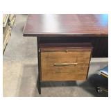Wood Office Desk with Rolling Office Chair