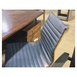 Wood Office Desk with Rolling Office Chair