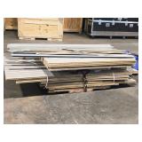 Lot of (~14) Slat Wall Panels with End/Side Caps