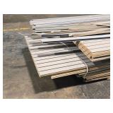 Lot of (~14) Slat Wall Panels with End/Side Caps