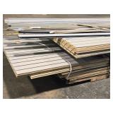 Lot of (~14) Slat Wall Panels with End/Side Caps