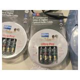 Lot of (1 Tote Bin) A/V Cables, Dimmer Switches (assorted)