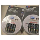 Lot of (1 Tote Bin) A/V Cables, Dimmer Switches (assorted)