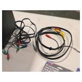Lot of (1 Tote Bin) A/V Cables, Dimmer Switches (assorted)
