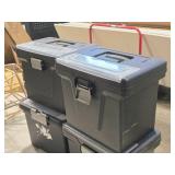 Lot of (4) Plastic File Boxes