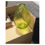 Lot of (6) Lagoon Vases / Display Décor 12" x 6" (Green)