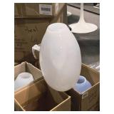 Lot of (4) Vases / Display Décor 12" x 6" (White)