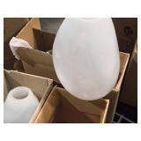 Lot of (4) Vases / Display Décor 12" x 6" (White)