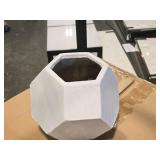 Lot of (5) Plaster Vase Décor / Centerpiece 9" x 12"