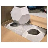 Lot of (5) Plaster Vase Décor / Centerpiece 9" x 12"