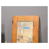 Vintage Door with Mirror Inset 40" x 83"