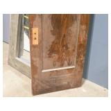 Vintage Door with Mirror Inset 40" x 83"