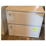 Lot of (2) Metal Filing Cabinets 2-drawer 30" x 18" x 28" with Keys