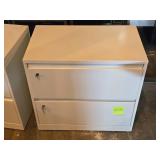 Lot of (2) Metal Filing Cabinets 2-drawer 30" x 18" x 28" with Keys