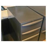 Lot of (2) Metal Rolling File Cabinets - 2 drawer and 3-drawer 15" x 24" x 28-1/2"