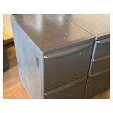 Lot of (2) Metal Rolling File Cabinets - 2 drawer and 3-drawer 15" x 24" x 28-1/2"