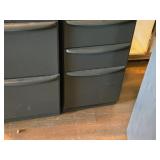 Lot of (2) Metal Rolling File Cabinets - 2 drawer and 3-drawer 15" x 24" x 28-1/2"