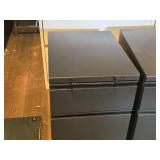 Lot of (2) Metal Rolling File Cabinets 2-drawer 14-1/2" x 19" x 21-1/2"