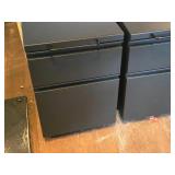 Lot of (2) Metal Rolling File Cabinets 2-drawer 14-1/2" x 19" x 21-1/2"