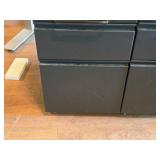 Lot of (2) Metal Rolling File Cabinets 2-drawer 14-1/2" x 19" x 21-1/2"