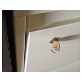 Lot of (2) Filing Cabinets - 4-drawer (grey, no key), 2-drawer (cream, with key)