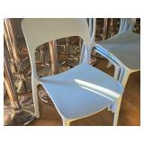 Lot of (4) Plastic Chairs (Light Blue)