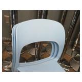 Lot of (3) Plastic Chairs (Light Blue)