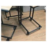 Lot of (2) Rolling Display Tables 14" x 18" x 27"