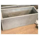 Lot of (2) Cement Planter Boxes 27 1/2" x 10" x 12"