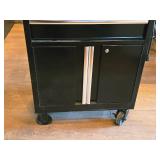 Husky® Rolling Tool Box with Peg Board Back and Built-In 125V/15A Power Cord with USB Ports 2-door/1-drawer