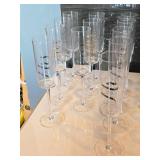 Lot of (12) 10 1/2" Champagne Flutes - Mr. and Mrs. logo