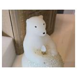 Martha Stewart 7" Flameless Polar Bear Pillar Candle with Remote Control (in original box)