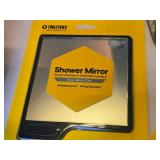 Lot of (4) Shower Accessories - Glacier Bay S-Style Shower Arm Brushed Nickel, Tooletries Razor Tile + Shower Mirror, Kohler Kallan Bath/Shower Set