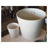 Lot of (2) Plant Pots - 5"x5-1/2", 11-1/2"x10-1/2"