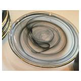 Lot of (16) Home Décor - Glass Vases (x7), 8" Decorative Plates (x9)