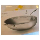 William Sonoma 7.5-Quart Stainless Steel Wok (in original box)