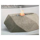 Geo Terra Flame Stonecast Fire Bowl (in original box) with (7) Cans of Fire Gel