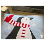 17" Penguin Winter theme Throw Pillow