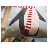 17" Penguin Winter theme Throw Pillow