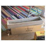 Lot of (2) Plaster/Cement Planter Boxes 31 1/2" x 7" x 4"