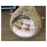 Hanging Cat Bed | Wicker with Pad