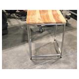 Wood Top Side Table 17" x 17" x 21 1/2"