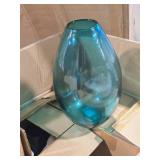 Lot of (6) Vases / Display Décor 12" x 6" (Teal)