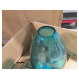 Lot of (6) Vases / Display Décor 12" x 6" (Teal)